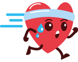 salutare cuore jogging con fascia per capelli icona png