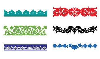 Stylish Vintage Border Ornament with Decorative Pattern Borders Collection vector