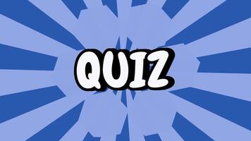 Quiz - Segment intro footage video