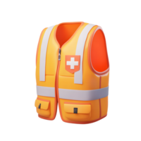 Safety Vest for Medical Responder with Prominent Reflective Markings and Emblems png