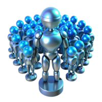 magnifique traditionnel une essaim de nanobots formes une chatoyant, humanoïde chiffre, illuminé par le cool, bleu lumière de une proche Les données flux. cyberpunk, abstrait style haute qualité png