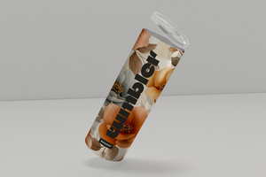 Stylish Tumbler Drinking Jar Mockup with Smart Object Layers for Easy Customization and Realistic Presentation psd