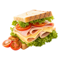 delicioso jamón queso emparedado con Fresco Tomates y lechuga png