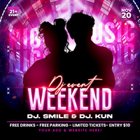 Nightclub Event Poster Media psd