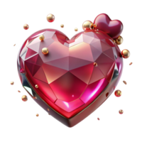 vibrant traditional Ruby Pendant Heart Shaped Gem Transparent for Romance Design high resolution png