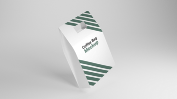 paper bag with a green stripe psd