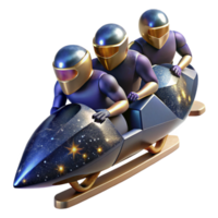bellissimo minimalista bob squadra spingendo slitta ritagliare con lavoro di squadra e forza genuino png