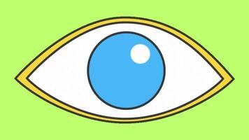 animado ojo aislado verde pantalla antecedentes video