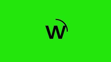 w, w logotyp animering för du video