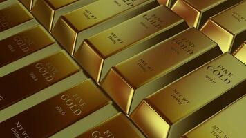 Finanzen, golden Riegel, Luxus Hintergrund, Bank Goldbarren, exklusiv, Hauptstadt video