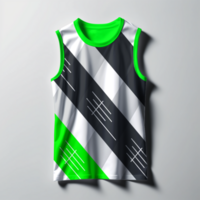 A tank top with a black and white stripe psd