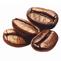 réaliste café des haricots fermer illustration pour l'image de marque et culinaire utilisation png