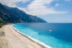 Chongde Gravel Beach located in Hualien County, Taiwan photo