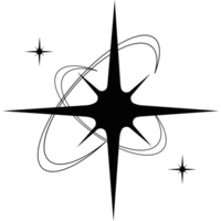 nero stella silhouette icona png