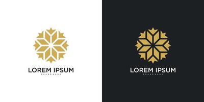 Floral logo design. Flower leaf abstract template vector