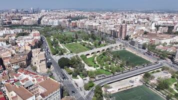 exterior valencia Horizonte dentro valencia comunidad valenciana dentro Espanha . turistas cenário. video