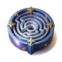 imponerande årgång isometrisk luminari labyrint Skära ut starry bakgrund detaljerad png