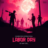 Free 1st May Editable Labor Day Social Media Post Template Download psd