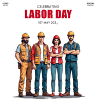 Free Labor Day Social Media Template Editable 1st May Ready for Download psd