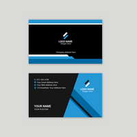 Blue modern creative business card psd