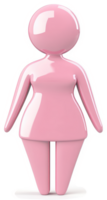 Rosa weiblich Figur, Darstellen Körper Positivität. png