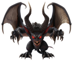 oscuro, demoníaco criatura con agudo características. png