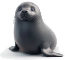 3d rendido imagem do uma brincalhão bebê selo. png