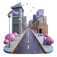 sereno tradicional deserta cidade rua depois de chuva isolado elemento exclusivo png