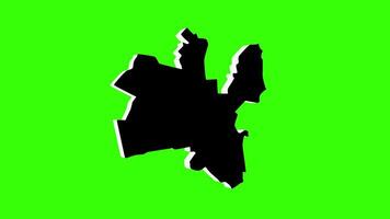 green screen 3d map of Maardu in Estonia video