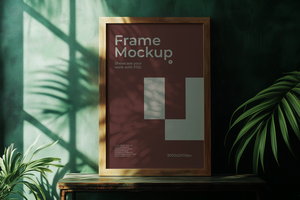 frame poster mockup psd