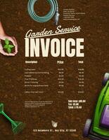 garden service invoice for business template design ideas