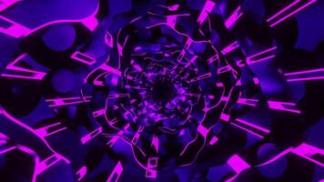 violet et noir abstrait conception avec circulaire conception. en boucle animation video
