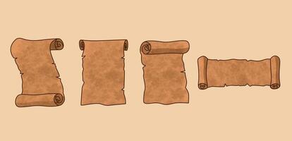 Three scrolls with the word hope written on them vector