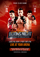 rojo boxeo lucha campeonato psd
