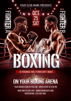 oscuro rojo boxeo lucha campeonato psd