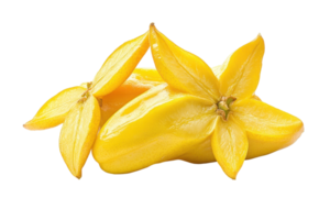 fermer vue de vibrant étoile fruit segments. png