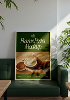 café Cadre affiche maquette psd