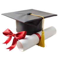 graduation cap and diploma png