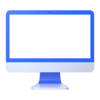 moderne bleu bureau ordinateur écran png