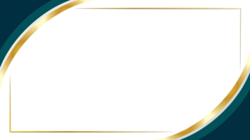 ouro e Sombrio verde quadro, Armação com transparente fundo png